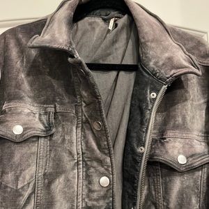 Velvet gray jacket - free people